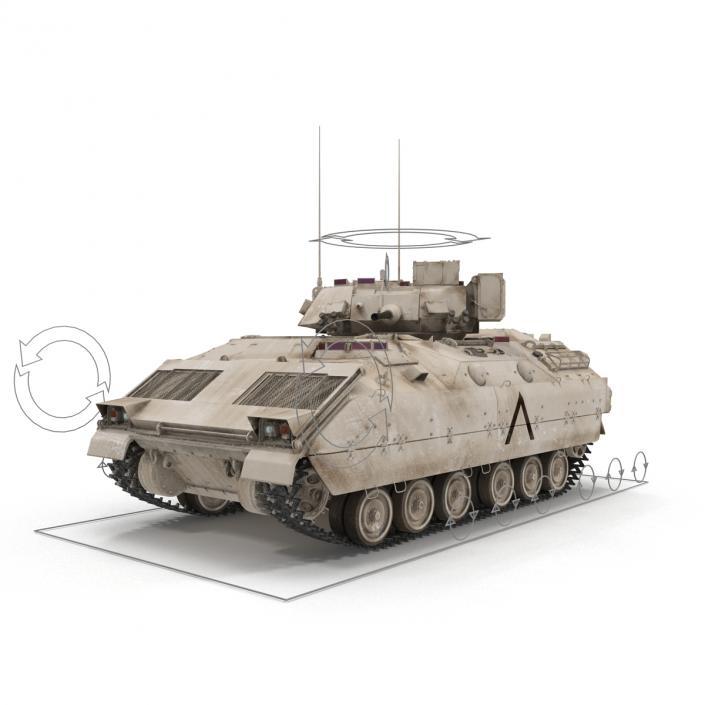 3D US Infantry Fighting Vehicle Bradley M2 Rigged