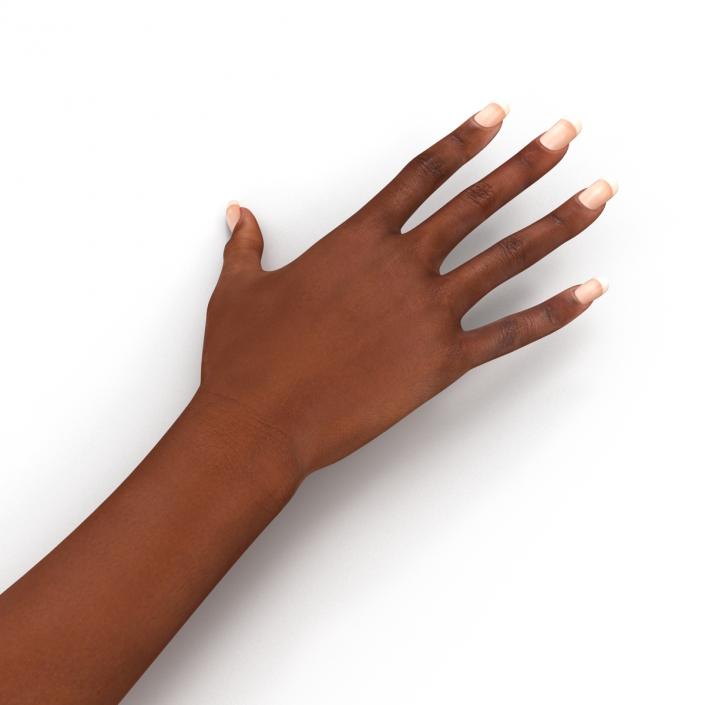 3D Female Hand African American model