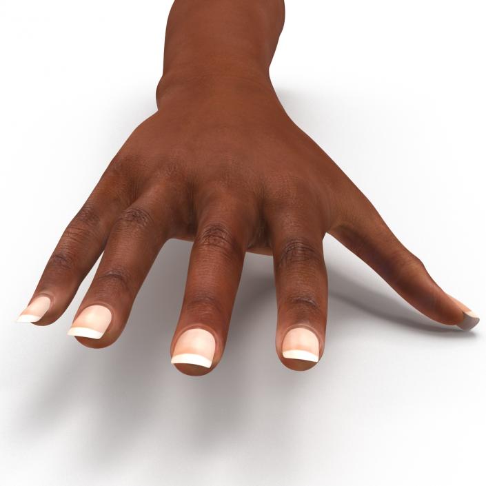 3D Female Hand African American model