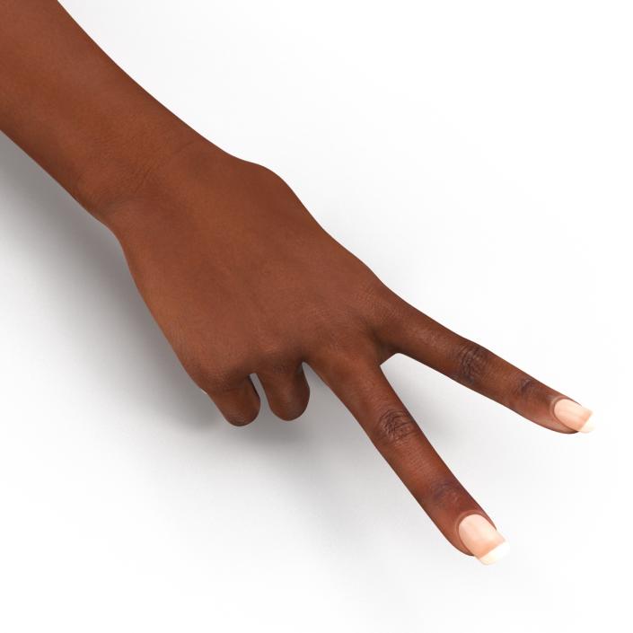 3D model Female Hand African American Pose 2