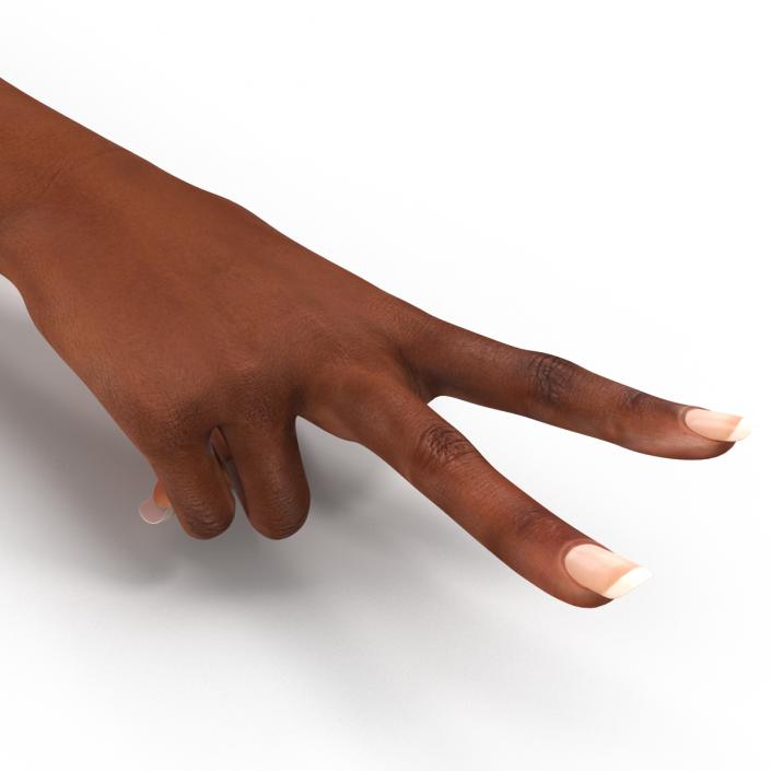 3D model Female Hand African American Pose 2