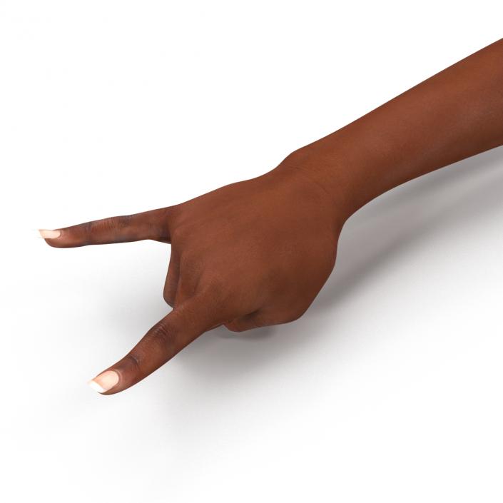 3D model Female Hand African American Pose 3