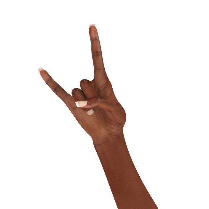 3D model Female Hand African American Pose 3