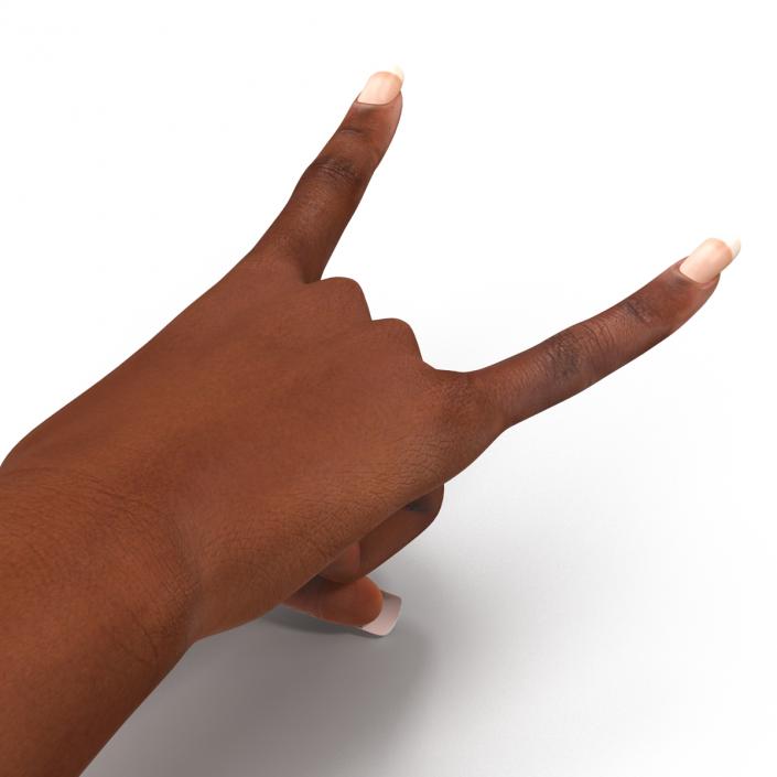 3D model Female Hand African American Pose 3