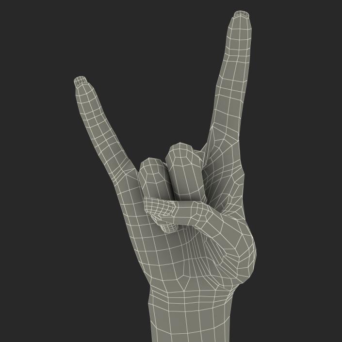 3D model Female Hand African American Pose 3