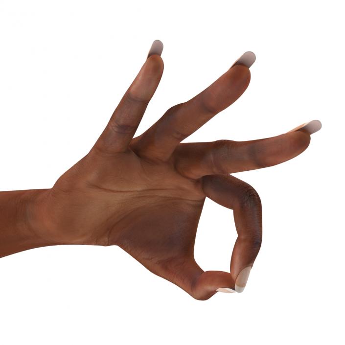 3D model Female Hand African American Pose 4