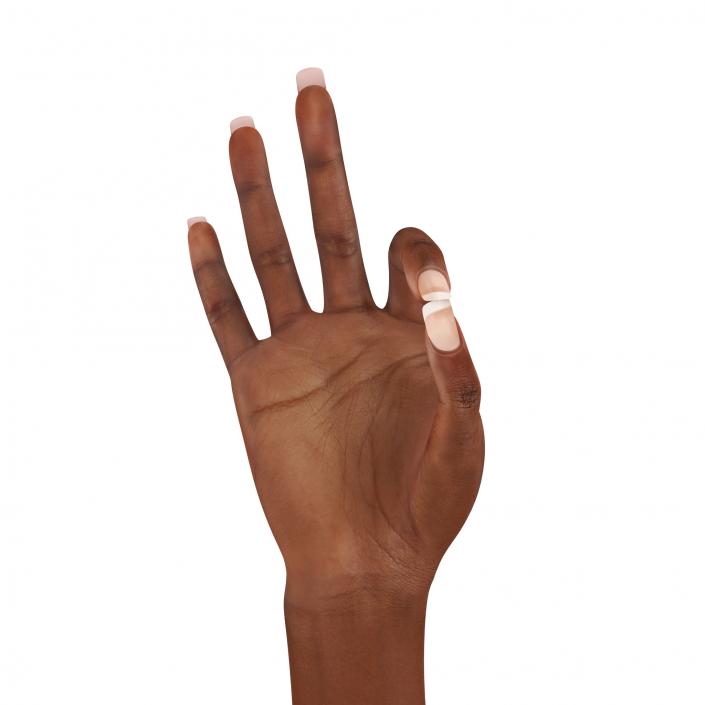 3D model Female Hand African American Pose 4