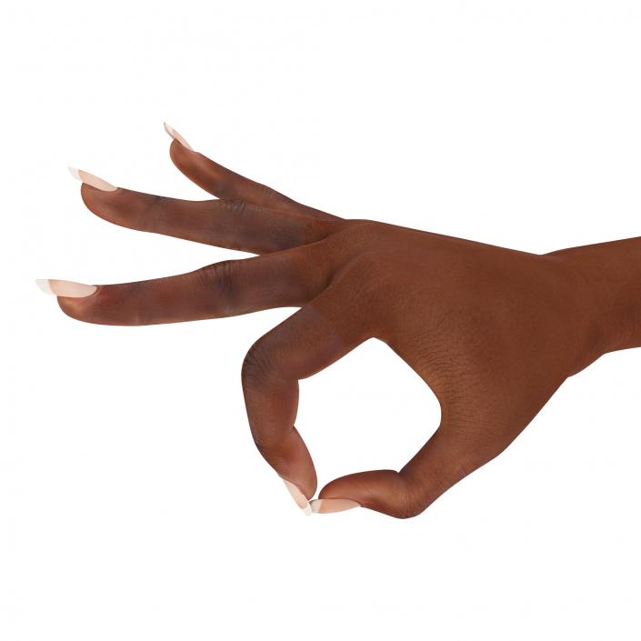 3D model Female Hand African American Pose 4