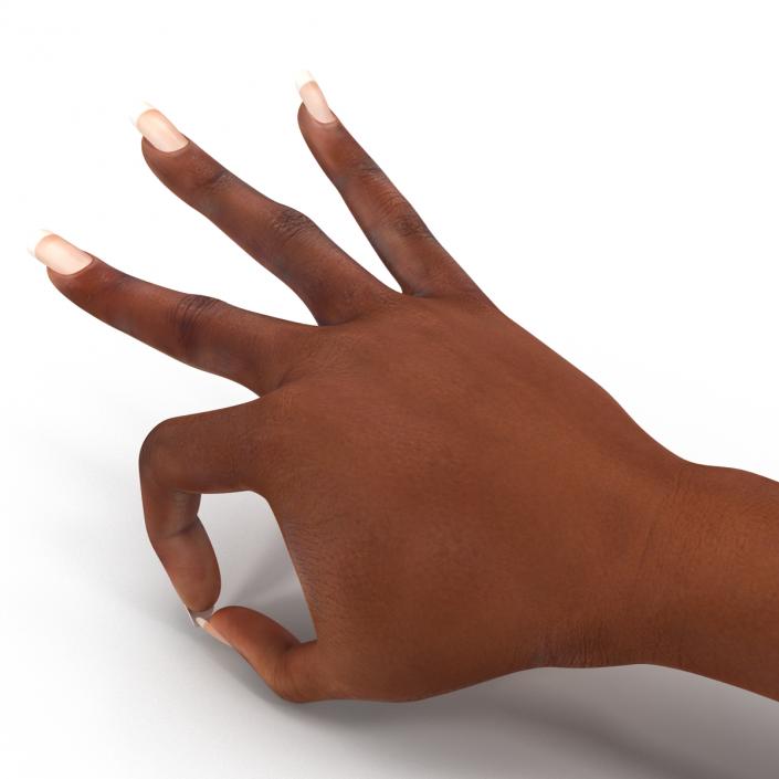 3D model Female Hand African American Pose 4