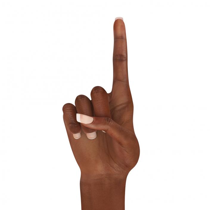 3D model Female Hand African American Pose 5