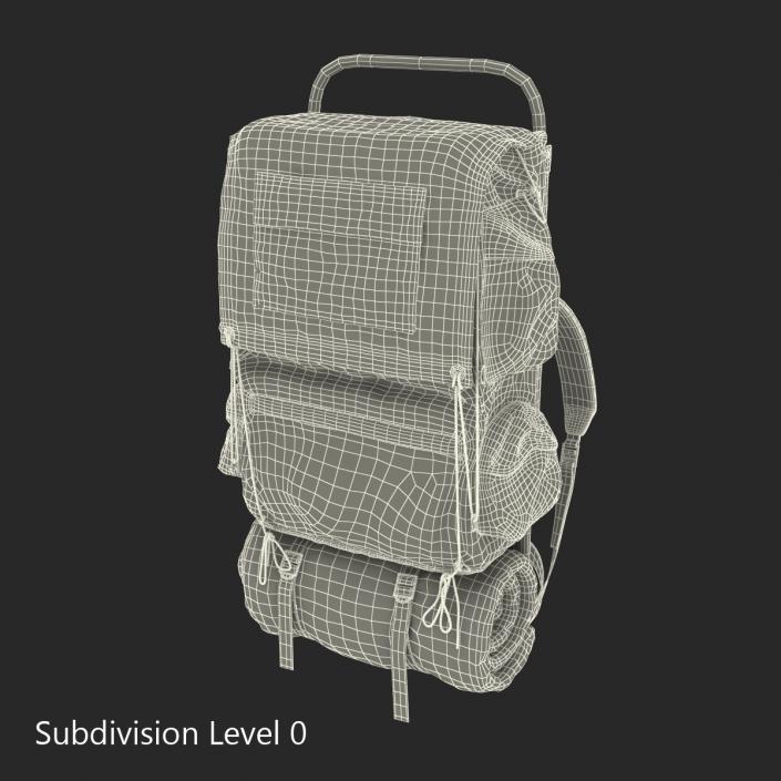 3D Camping Backpack 3 model