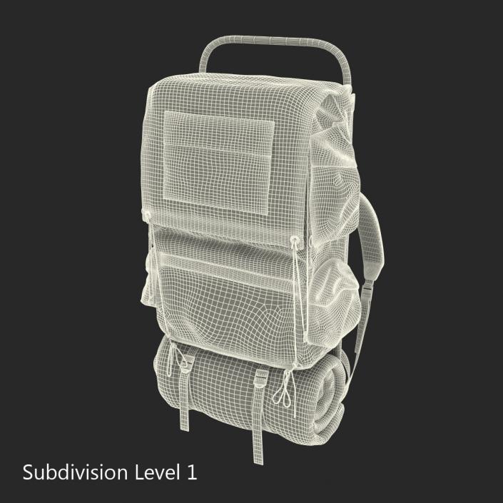 3D Camping Backpack 3 model