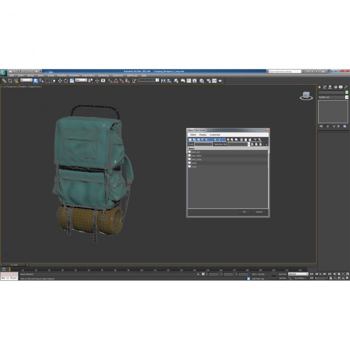 3D Camping Backpack 3 model