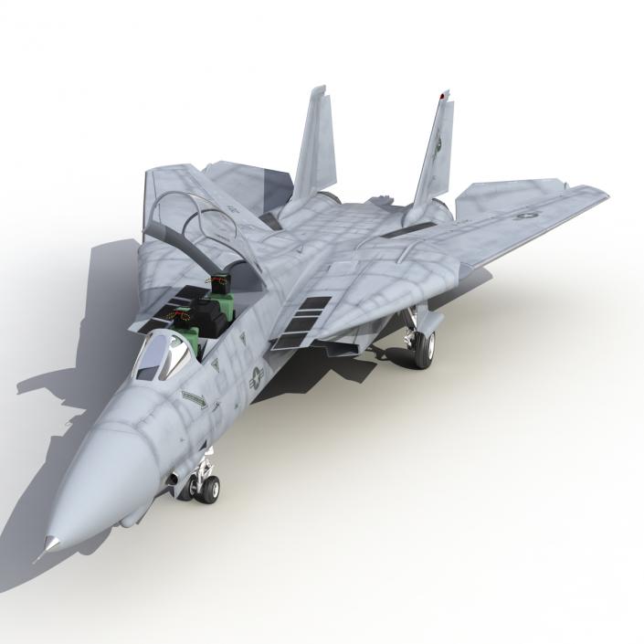 3D model F-14 Tomcat US Combat Aircraft