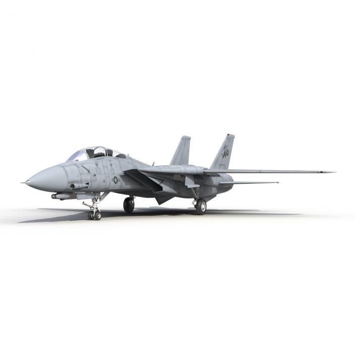 F-14 Tomcat US Combat Aircraft Rigged 3D