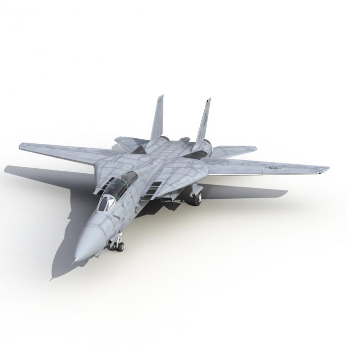 F-14 Tomcat US Combat Aircraft Rigged 3D