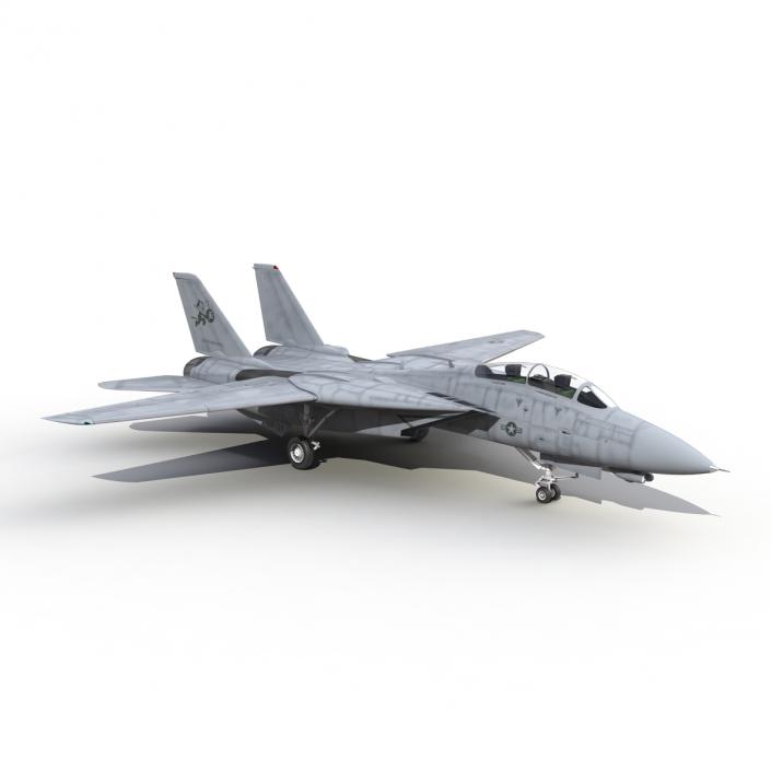 F-14 Tomcat US Combat Aircraft Rigged 3D