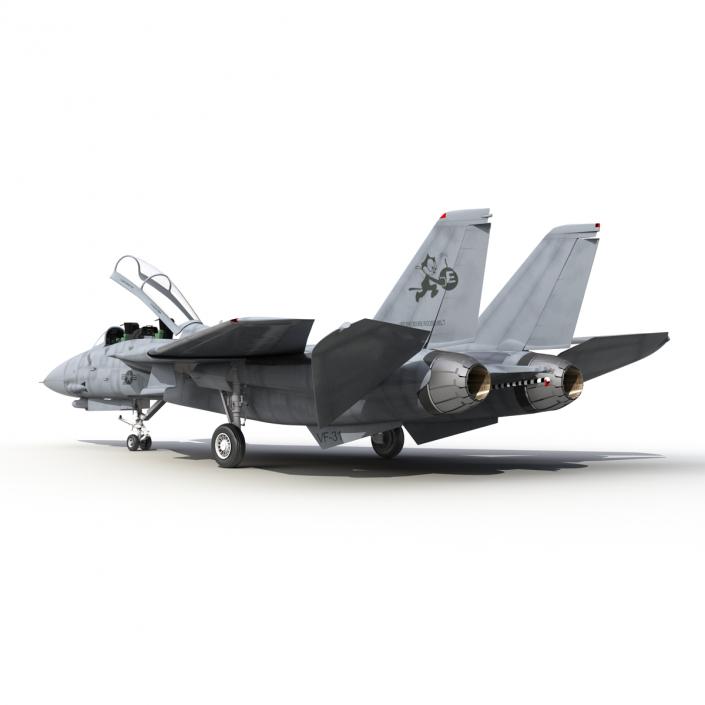 F-14 Tomcat US Combat Aircraft Rigged 3D