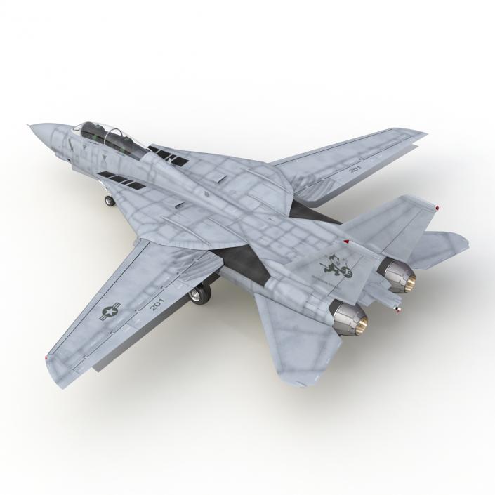 F-14 Tomcat US Combat Aircraft Rigged 3D