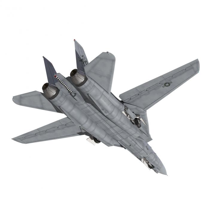 F-14 Tomcat US Combat Aircraft Rigged 3D