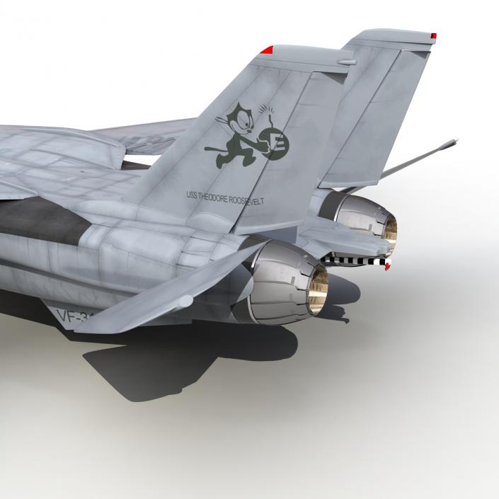 F-14 Tomcat US Combat Aircraft Rigged 3D