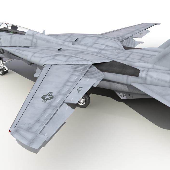 F-14 Tomcat US Combat Aircraft Rigged 3D