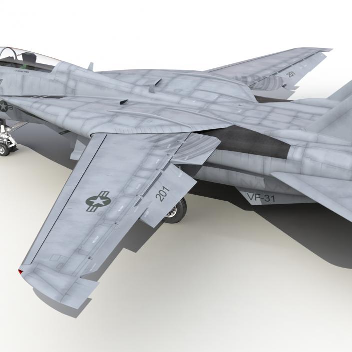 F-14 Tomcat US Combat Aircraft Rigged 3D