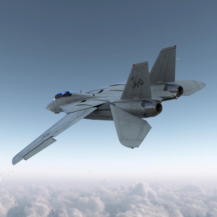 F-14 Tomcat US Combat Aircraft Rigged 3D