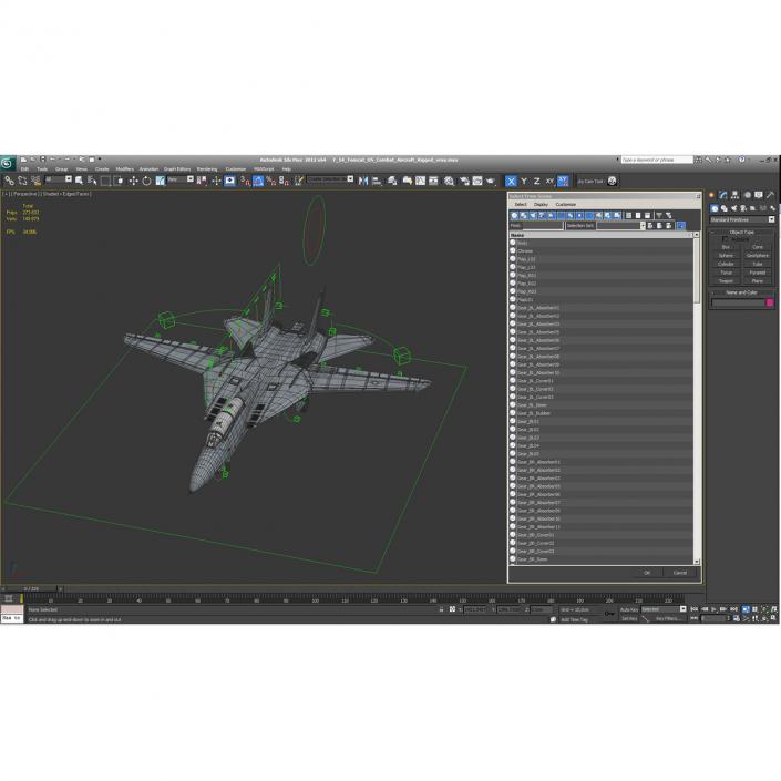 F-14 Tomcat US Combat Aircraft Rigged 3D