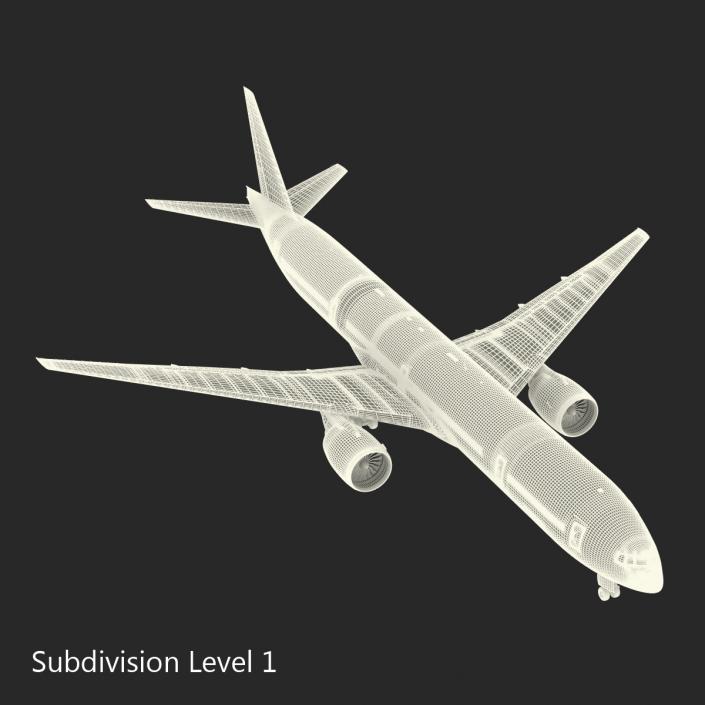 Boeing 777-300 Generic Rigged 3D model