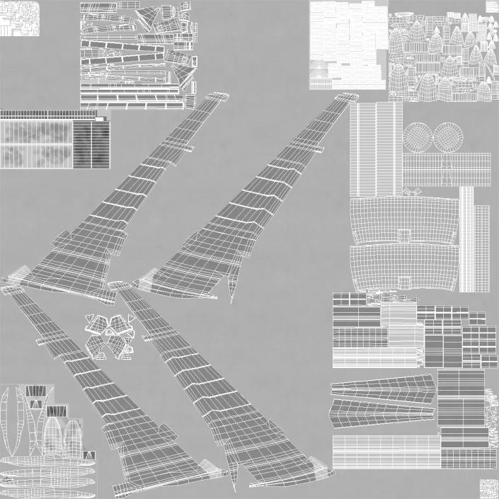 Boeing 777-300 Generic Rigged 3D model