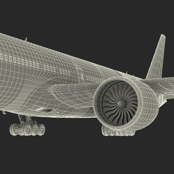 Boeing 777-300 Generic Rigged 3D model