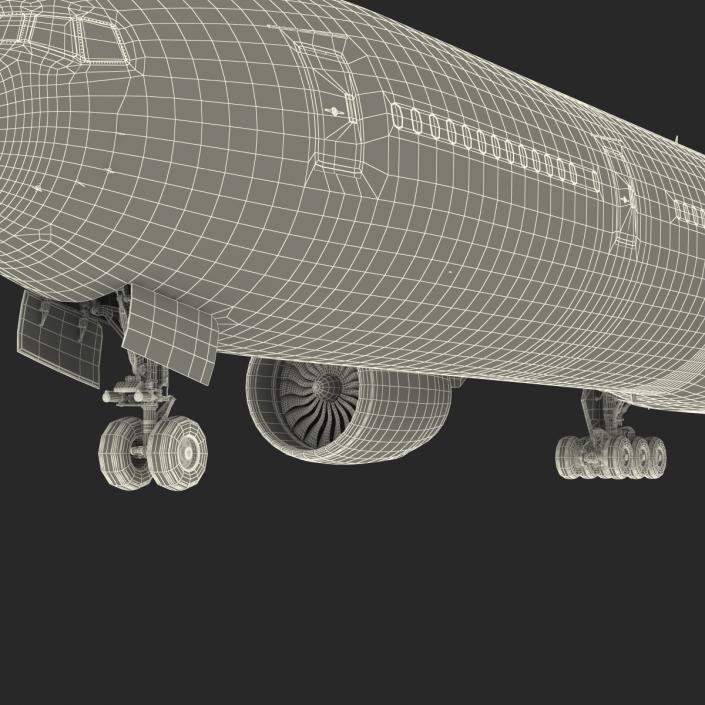 Boeing 777-300 Generic Rigged 3D model