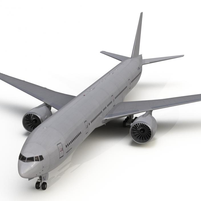 3D Boeing 777-300ER Generic Rigged