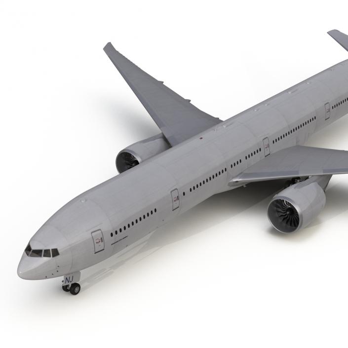 3D Boeing 777-300ER Generic Rigged