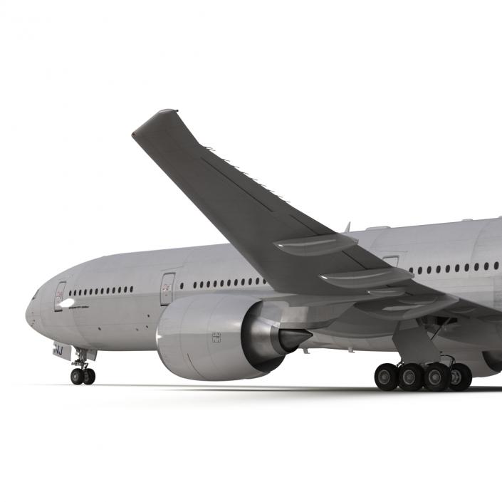 3D Boeing 777-300ER Generic Rigged