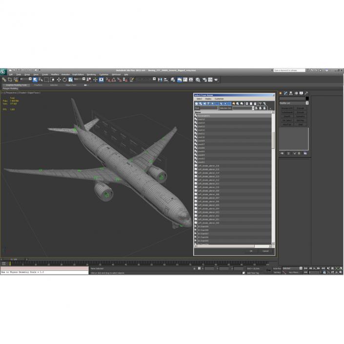 3D Boeing 777-300ER Generic Rigged