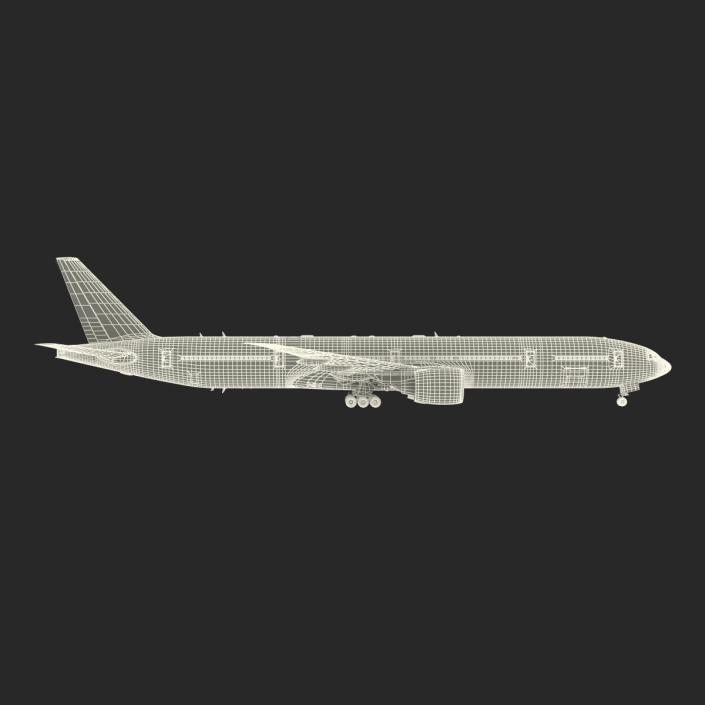 3D Boeing 777-300ER Generic Rigged