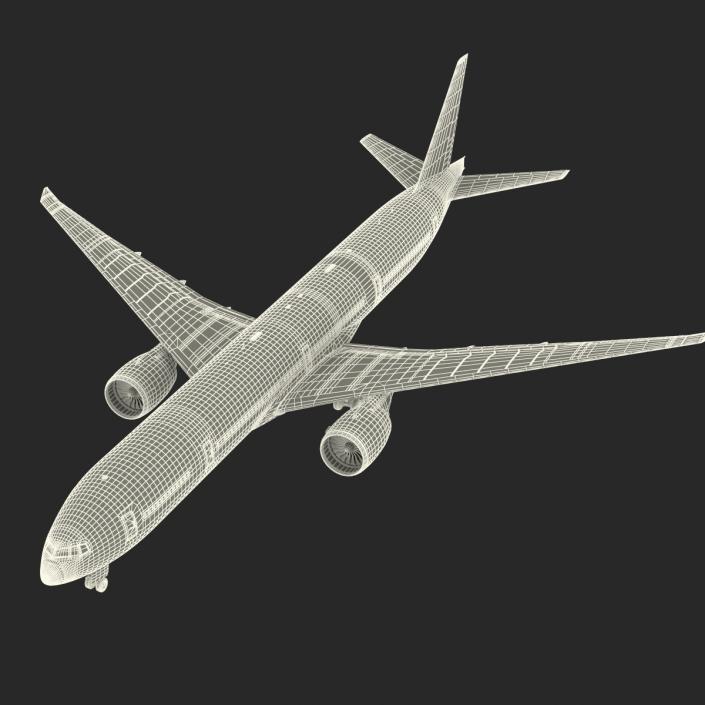 3D Boeing 777-300ER Generic Rigged