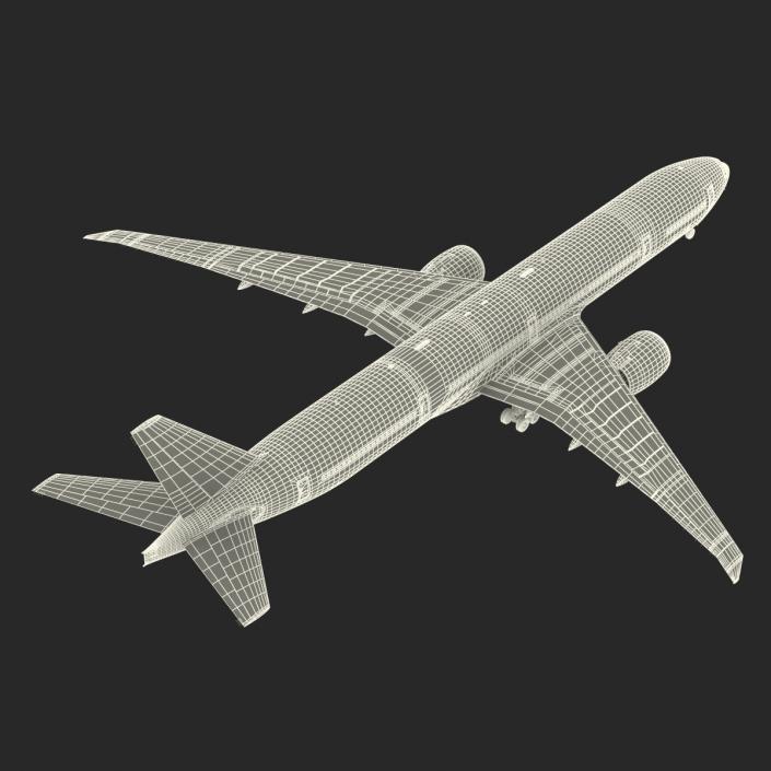 3D Boeing 777-300ER Generic Rigged