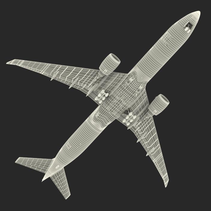 3D Boeing 777-300ER Generic Rigged