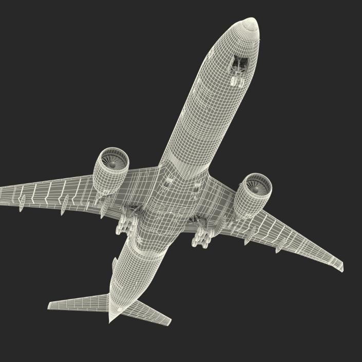 3D Boeing 777-300ER Generic Rigged