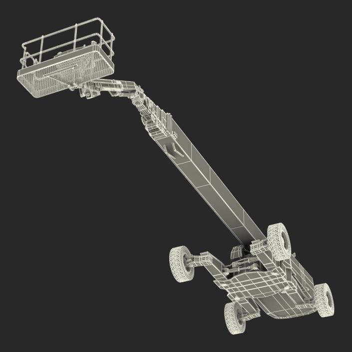 Telescopic Boom Lift Generic 4 Rigged 3D