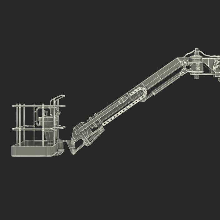 Telescopic Boom Lift Generic 4 Rigged 3D