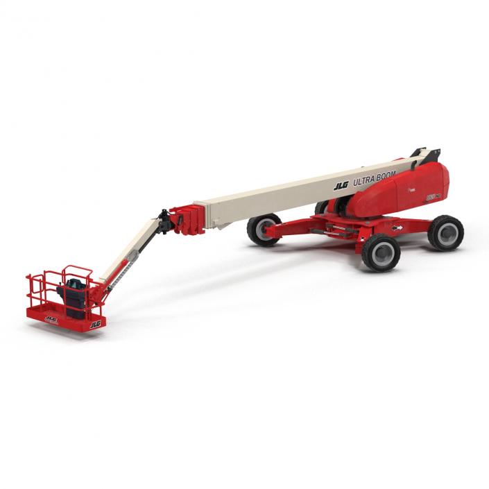 3D Telescopic Boom Lift JLG 1850 sj Red Rigged model