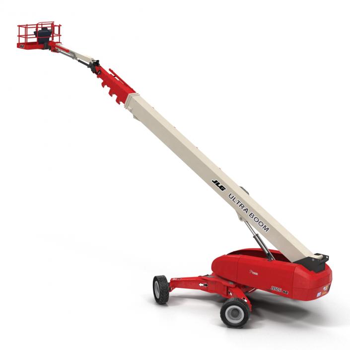 3D Telescopic Boom Lift JLG 1850 sj Red Rigged model