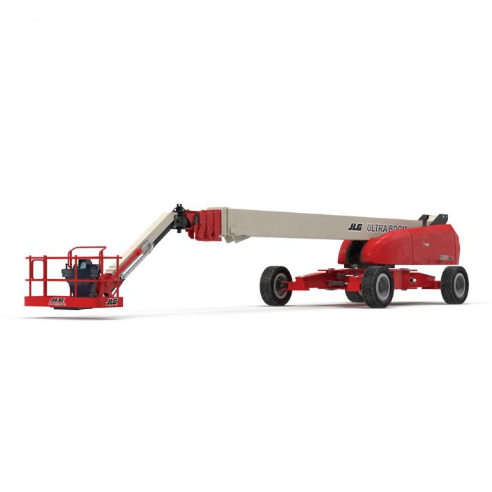 3D Telescopic Boom Lift JLG 1850 sj Red Rigged model