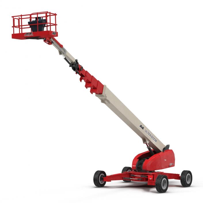 3D Telescopic Boom Lift JLG 1850 sj Red Rigged model