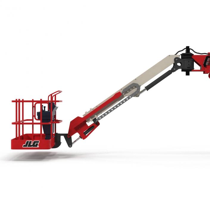 3D Telescopic Boom Lift JLG 1850 sj Red Rigged model