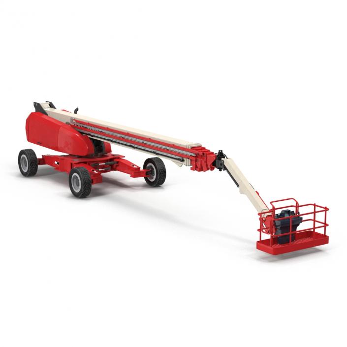 3D Telescopic Boom Lift Generic 4 Red Rigged